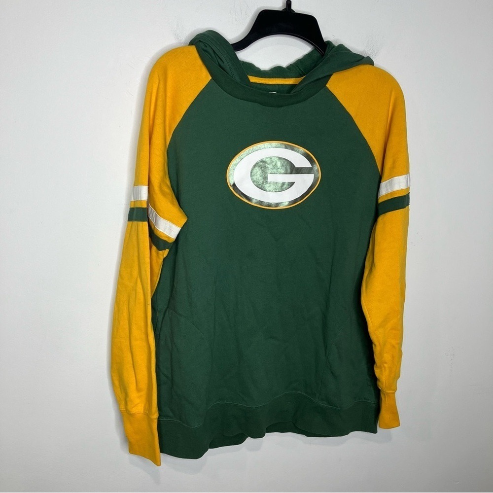 Fanatics Green Bay Packers hoodie sweatshirt women's large green yellow football